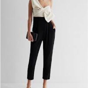 Express statement bow jumpsuit